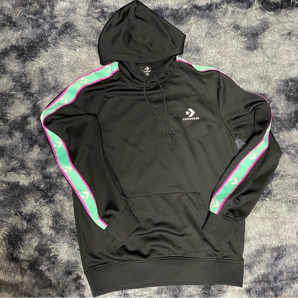 Converse Hoodie: black/teal/pink - Picture 3 of 7